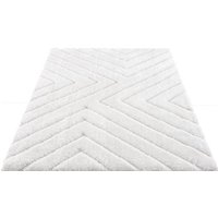 my home Hochflor Teppich Fiori  rechteckig  Höhe: 43 mm  mit handgearbeitetem Konturenschnitt  Hochflor  Hoch Tief Effekt