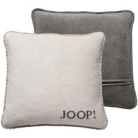 JOOP! Dekokissen JOOP! Melange Doubleface Kissenhülle Ecru Graphit 50 x 50cm