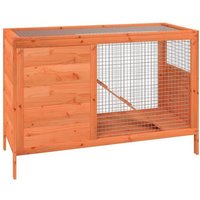 vidaXL Kleintierkäfig Kaninchenstall Braun 103x44x69 5 cm Massivholz Kiefer