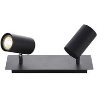 Lindby Strahler Joffrey  Modern  Metall  Schwarz  2 flammig  GU10  Deckenlampe  Deckenleuchte