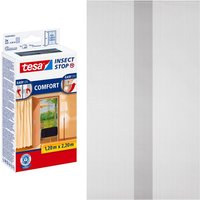 tesa Fliegengitter Gewebe Insect Stop Comfort Fliegengitter für Türen   Packung  1 St.  Fliegennetz  Klettband   Insektenschutz für Balkon und Terassentür  ohne Bohren   anthrazit