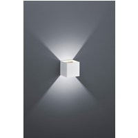 TRIO Leuchten LED Wandleuchte Louis  LED fest integriert  Warmweiß  LED Wandlampe weiß mit up and down Beleuchtung