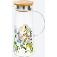 Glaskaraffe mit Bambusdeckel  Ø ca. 11 cm