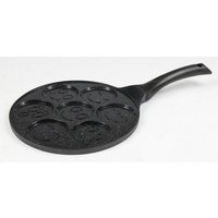 BURI Bratpfanne Pancake Pfanne Smiley Motive Pfannkuchen Spiegeleier Crepes Eierkuchen  Aluguss