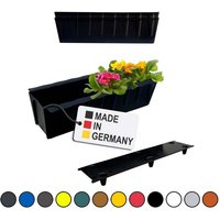 BURI Pflanzkübel Europaletten Blumenkasten Anthrazit 2 Stück zum Einlassen Pflanzkasten