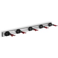 SO TECH  Gerätehalter Coaxis x Star Geräteleiste Stielhalter Klemmhalter Gartengerätehalter   1 tlg.  Geräte Halter Ordnungssysteme  Länge 100 cm  6 Haken 