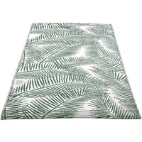 BURI Fußmatte Outdoor Teppich geflochten Blätter grün 150x90cm Terrasse Balkon Garte