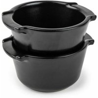 PEUGEOT Backform Ramekin Appolia Duo Satinschwarz  11 cm   Set 2 tlg 