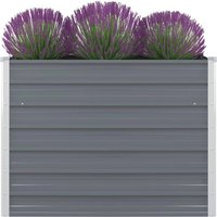vidaXL Hochbeet Hochbeet 100 x 100 x 77 cm Verzinkter Stahl Grau  1 St 