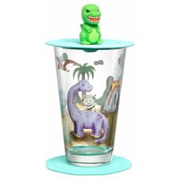 LEONARDO Kinderbecher Trinkset Bambini Avventura Dino 3 tlg.  300 ml  Kalk Natron Glas