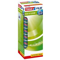 tesa Klebeband 8 x tesafilm Eco & Clear Klebefilm 33 m : 19 mm  Set  8 St.  8 Rollen tesafilm  Eco & Clear  33 m x 19 mm  transparent   je 33 m : 19 mm