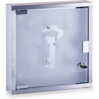 HTI Living Schlüsselkasten Schlüsselkasten Edelstahl/Glas  Stück  1 St.  1 Schlüsselkasten   Schlüsselschrank