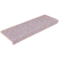 vidaXL Stufenmatte Treppenmatten Selbstklebend Sisal Optik 15 Stk. 65x21x4 cm Rot  Rechteckig