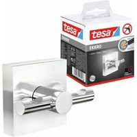 tesa Handtuchhalter 1 x EKKRO Garderobenhaken  chrom   silber glänzend   6 3 cm : 5 cm : 5 cm