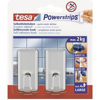 tesa Klebehaken tesa POWERSTRIPS  Klebehaken Large Classic Chrom Inhalt: 2 St.   POWERSTRIPS 
