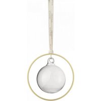 blomus Christbaumschmuck  KITAI  Edler Weihnachtsschmuck im 4er Set: Skandinavische Eleganz  4 tlg   Designer  Weihnachten  4er Set  Mundgeblasen  Glaskugel  Messing  Satinband