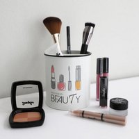 BURI Aufbewahrungsbox 12x Metalldosen Kosmetikaufbewahrung Box Becher Make up Organizer Pins