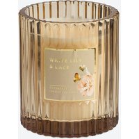 Duftkerze im Glas mit Rillen  ca. 7 8x9 cm