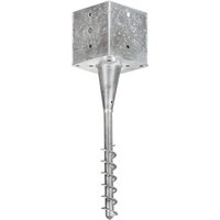 vidaXL H Pfostenanker  Erdspieße 6 Stk. Silbern 14 14 58 cm Verzinkter Stahl