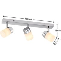 Lindby Strahler Alimari  Modern  Stahl  Glas  chrom  3 flammig  G9  Deckenlampe  Deckenleuchte