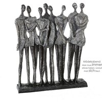 GILDE Dekofigur GILDE Skulptur Mädelsabend   grau silber   H. 34cm x B. 28cm