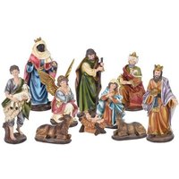 BURI Dekofigur Krippenfiguren Set 10 teilig
