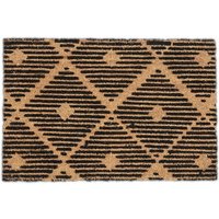 Fußmatte Kokos Fußmatte mit geometrischem Muster  relaxdays  Höhe: 15 mm