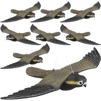 relaxdays Gartenfigur 8 x Raubvogel Attrappe Falke