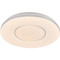 Lindby LED Deckenleuchte Robini  dimmbar  LED Leuchtmittel fest verbaut  Farbwechsel warmweiß / tageslicht  Modern  Metall  Kunststoff  weiß  chrom  1 flammig  inkl.