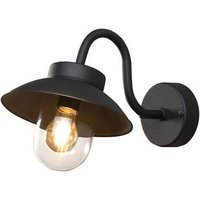 KONSTSMIDE LED Außen Wandleuchte  Dimmfunktion  LED wechselbar  warmweiß  Außenlicht Landhausstil Fassadenbeleuchtung Hauswand Schwarz H: 24 5cm