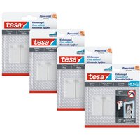 tesa Klebehaken  Dekoration  Bilder  Leinwände   Packung  8 St.  inkl. Powerstrips   selbstklebende Nägel für empfindliche Oberflächen   rückstandslos
