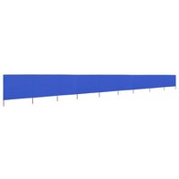 vidaXL Sonnensegel  9 teiliges Windschutzgewebe 1200 x 80 cm Azurblau