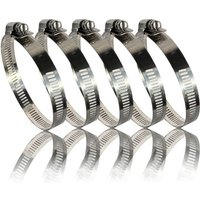 BURI Deckenhalter 5 Schlauchschellen Edelstahl Schlauch Schellen Rohrschellen 84 108mm   5 St 
