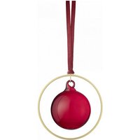 blomus Christbaumschmuck  KITAI  Edler Weihnachtsschmuck im 4er Set: Skandinavische Eleganz  4 tlg   Designer  Weihnachten  4er Set  Mundgeblasen  Glaskugel  Messing  Satinband
