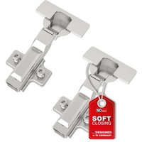 SO TECH  Türbeschlag SMOOTH Topfband T45 Scharnier Mittelanschlag Komplettset  2 St   2er Set Standard gedämpft mit Kreuzplatte