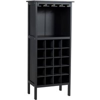 COSTWAY Weinregal  stehend  Holz  für 20 Flaschen  Glasaufhänger  42x24 5x96cm