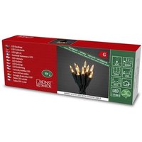 KONSTSMIDE LED Lichterkette KONSTSMIDE 6303 100 LED Mini Lichterkette 50 Warmweiße Dioden 230V Grü