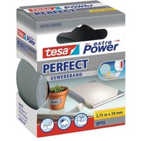 tesa Klebeband tesa  extra Power  Perfect 56343 Gewebeband grau 38mm x 2 75m