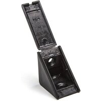SO TECH  Winkelbeschlag Korpusverbinder Eckverbinder 27 x 27 x 20 mm mit Klappdeckel  Spar Set  100 St   100 Stück Möbelverbinder schwarz