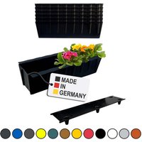 BURI Pflanzkübel Europaletten Blumenkasten Anthrazit 6 Stück zum Einlassen Pflanzkasten