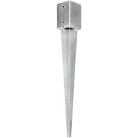 vidaXL H Pfostenanker  Erdspieße 12 Stk. Silbern 9 9 75 cm Verzinkter Stahl