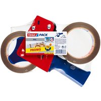 tesa Klebeband tesapack Handabroller inkl. 2 Rollen Paketband   für Packband bis 50mm  Packung  1 St.  Packband Abroller inkl. 2 Rollen Paketband  Packbandabroller für leichtes & sicheres Verpacken   blau / rot