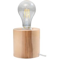 etc shop LED Tischleuchte  Leuchtmittel nicht inklusive  Nachttischlampe Lampe E27 Tischlampe Holz Vintage  Schlafzimmer