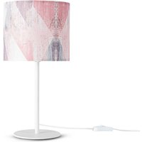Paco Home Tischleuchte Mero 102  ohne Leuchtmittel  Nacht Schreib âˆ 18cm Pastell Vintage Höhe 36 5 E14