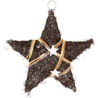 BURI Dekostern Rattanstern 30cm Adventsstern Weihnachtsstern Winterdeko Glitzerstern