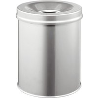 DURABLE Organisationsmappe Durable 3305 23 Papierkorb Safe rund 15 Liter  metallic silber