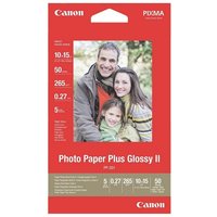 Canon Fotopapier Glossy Plus II  Format 10x15 cm  hochglänzend  265 g/m   50 Blatt