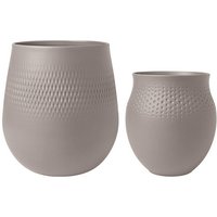 Villeroy & Boch Dekovase Manufacture Collier Vasen 18 cm & 23 cm 2er Set  2 Vasen  2 St 