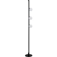 EGLO LED Stehlampe Phianeros  Leuchtmittel inklusive  Stehleuchte  in Schwar und Weiß  Lampe mit Tritt Schalter