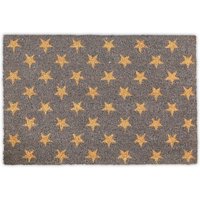 Fußmatte Fußmatte Kokos mit Sternen Muster  relaxdays  Höhe: 15 mm
